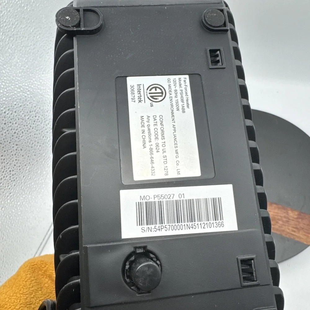 Pelonis 1500W 3-Speed Electric Fan-Forced Space Heater Black PSH08F1ABB